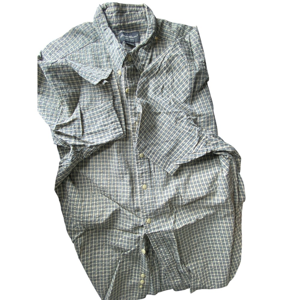 Eddie Bauer Mens‎ Plaid Button Down Shirt Long Sleeve Casual Size XXL